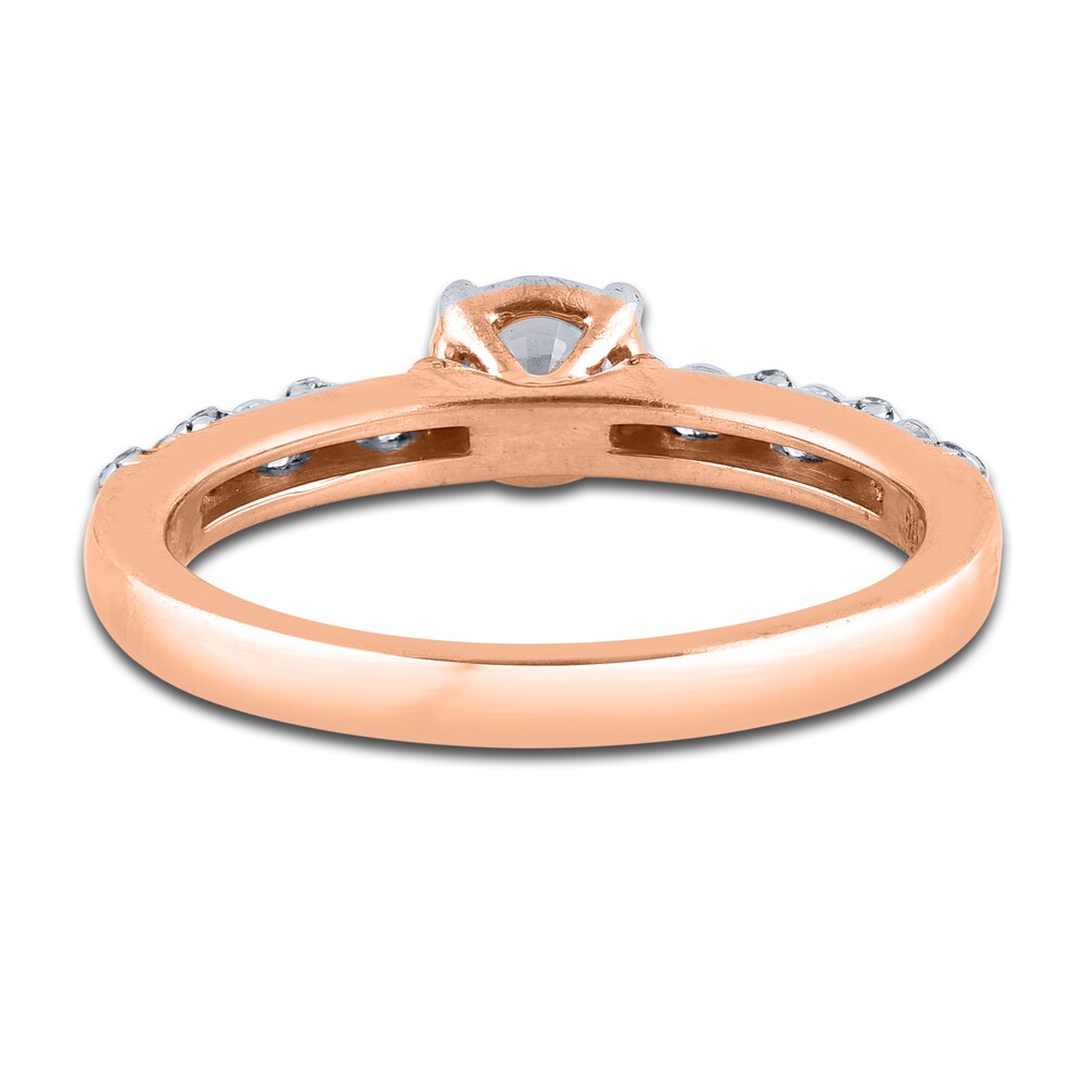 Diamond Engagement Ring 3/4 ct tw Round 14K Rose Gold hOX1CIRj