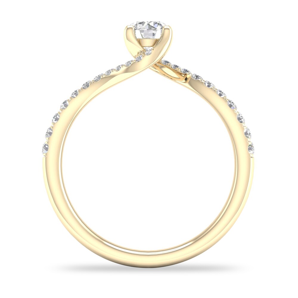 Diamond Ring 1/2 ct tw Round-cut 14K Yellow Gold ha3tKfhf