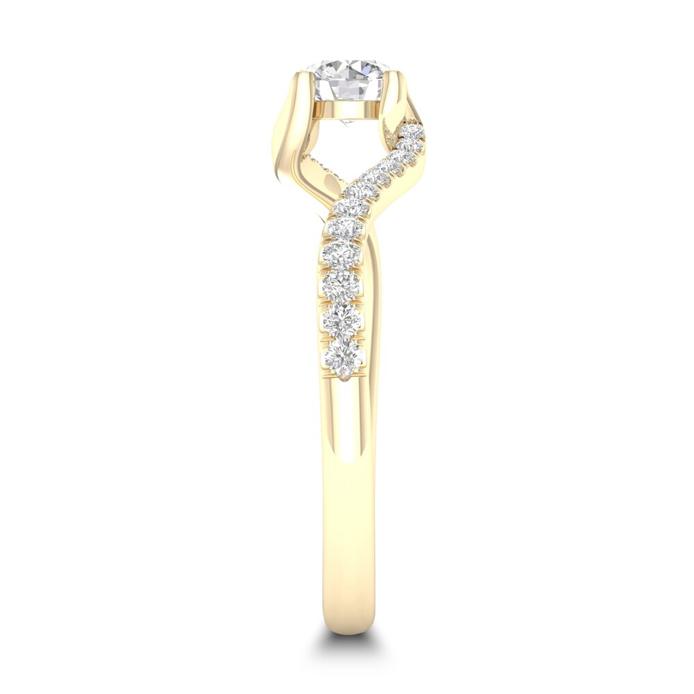 Diamond Ring 1/2 ct tw Round-cut 14K Yellow Gold ha3tKfhf