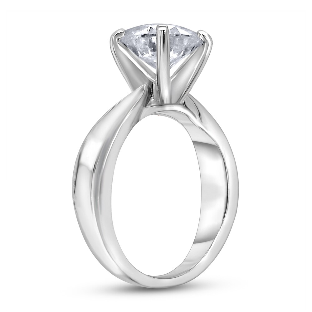 Diamond Solitaire Concave Engagement Ring 2 ct tw Round 14K White Gold (I2/I) hepFxQsw