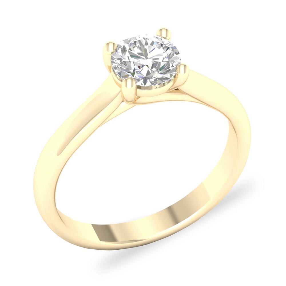 Diamond Solitaire Ring 1 ct tw Round-cut 14K Yellow Gold (SI2/I) hrzYSoav