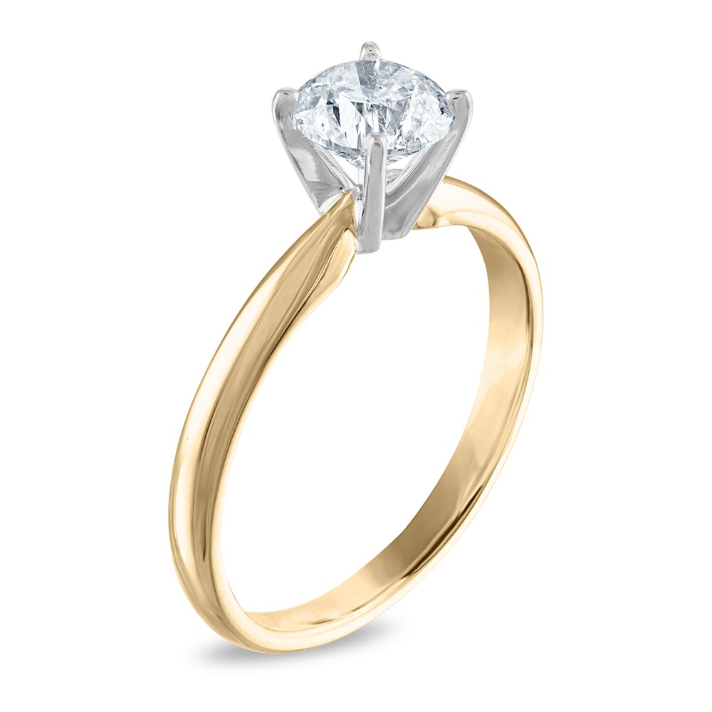 Diamond Solitaire Ring 1 ct tw Round 14K Two-Tone (I2/I) i0UD0DXa