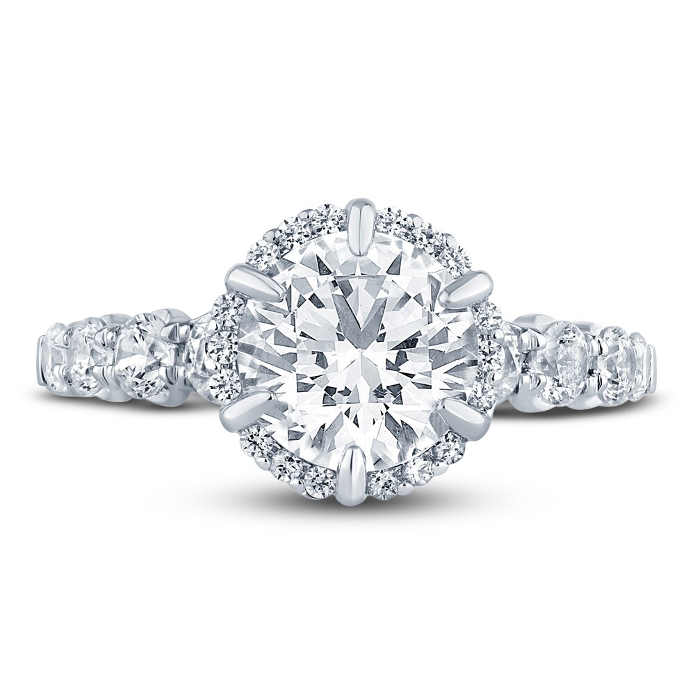 Pnina Tornai Lab-Created Diamond Engagement Ring 2-7/8 ct tw Round 14K White Gold iW4aOlvW