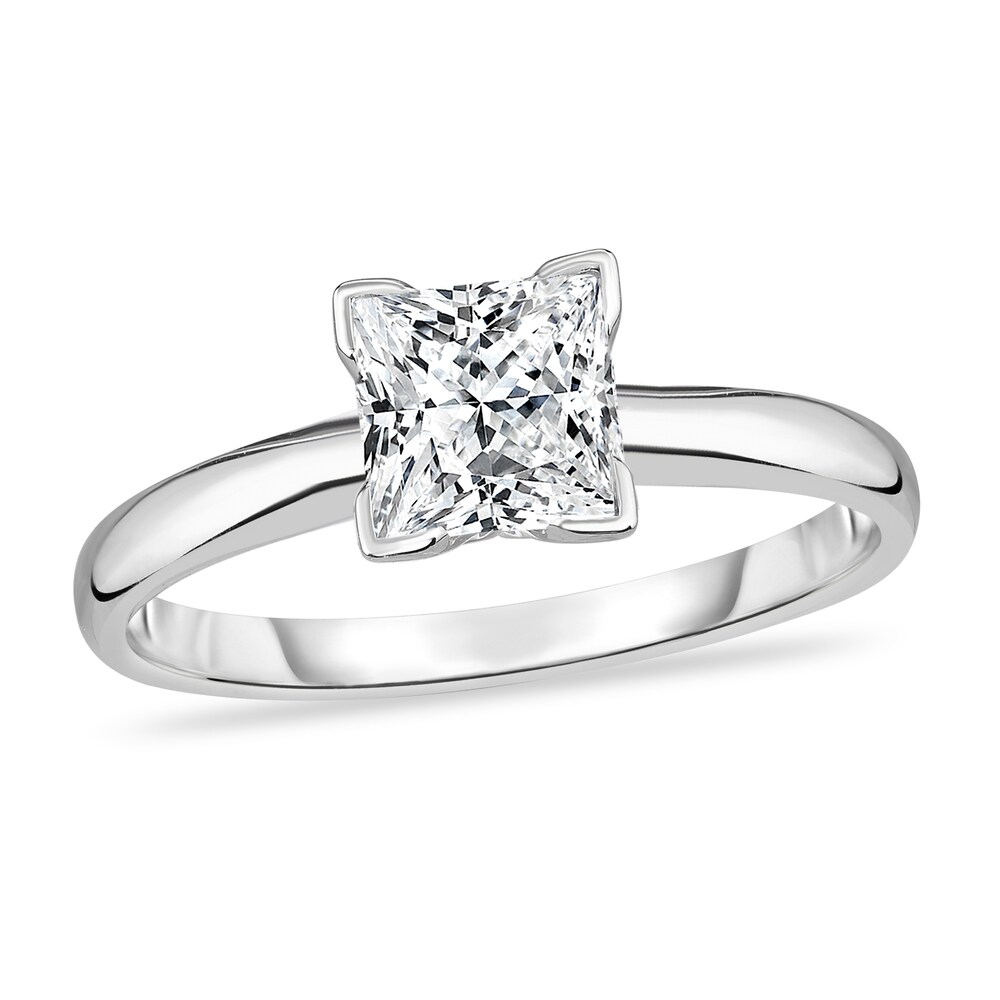 Diamond Solitaire Ring 7/8 ct tw Princess 14K White Gold (I1/I) iWpphSSF [iWpphSSF]