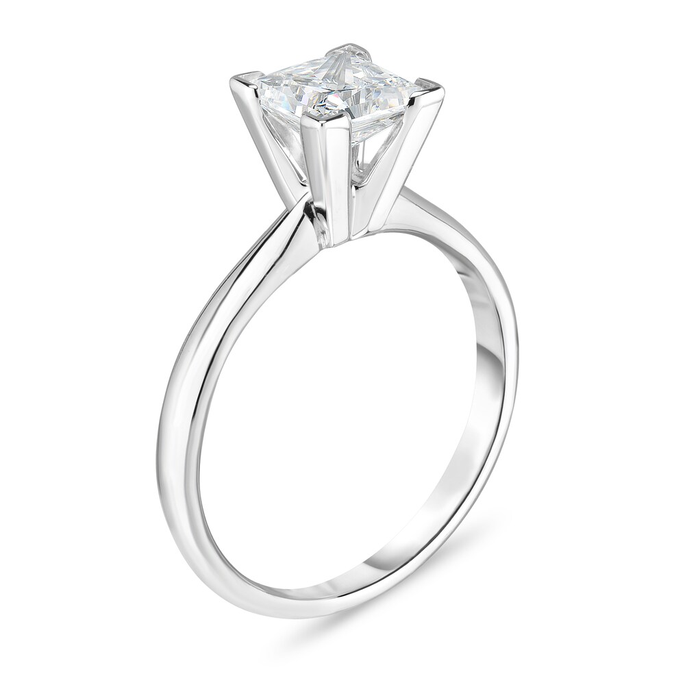 Diamond Solitaire Ring 7/8 ct tw Princess 14K White Gold (I1/I) iWpphSSF