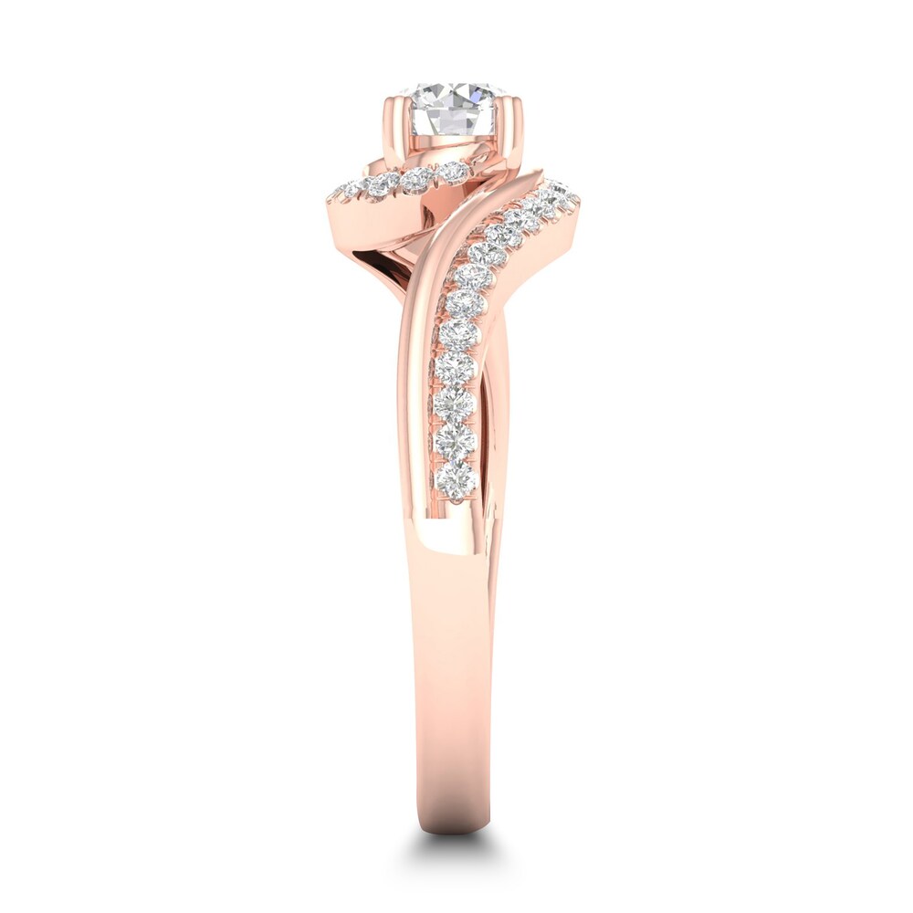 Diamond Ring 1/2 ct tw Round-cut 14K Rose Gold isuqvgSN