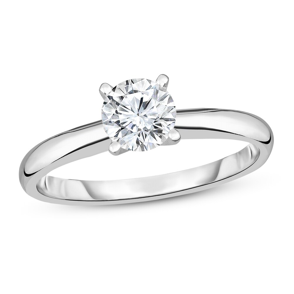 Diamond Solitaire Ring 1/4 ct tw Round 14K White Gold (I1/I) jPiugSh6 [jPiugSh6]