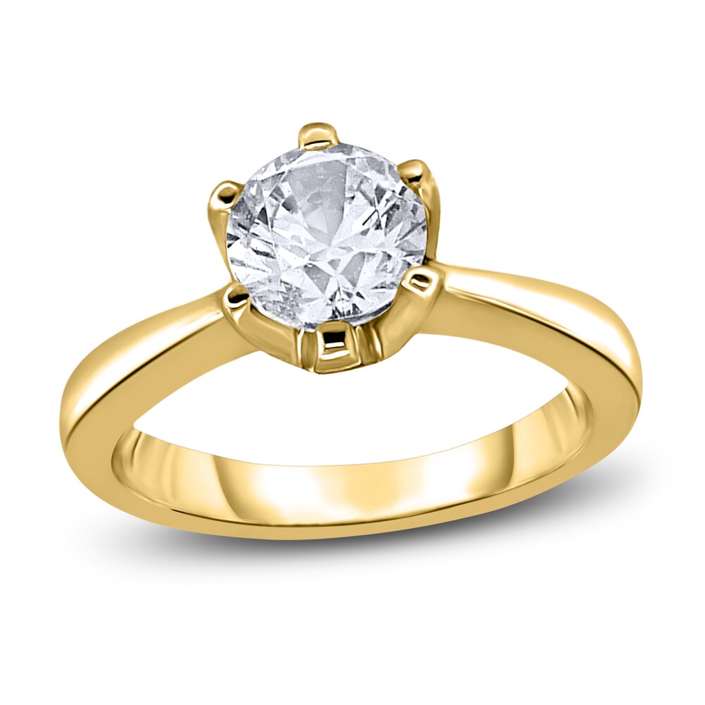 Diamond Solitaire Ring 1 ct tw Round 14K Yellow Gold (I2/I) jTQfmB2k [jTQfmB2k]