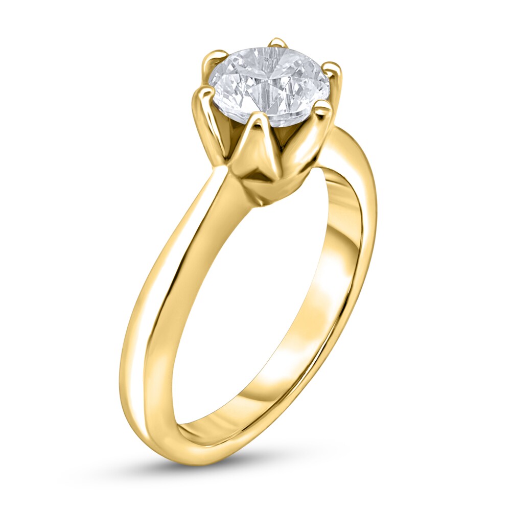 Diamond Solitaire Ring 1 ct tw Round 14K Yellow Gold (I2/I) jTQfmB2k