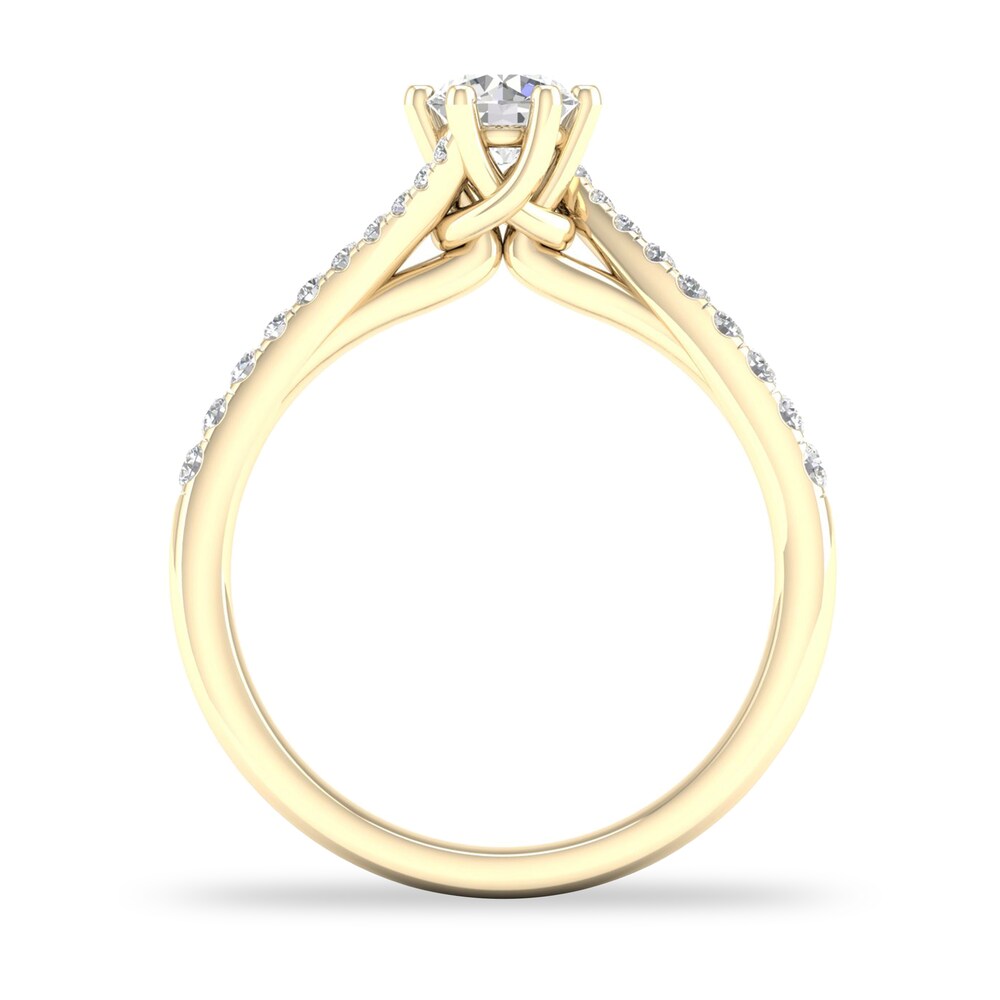 Diamond Ring 1/2 ct tw Round-cut 14K Yellow Gold jg1FClwi