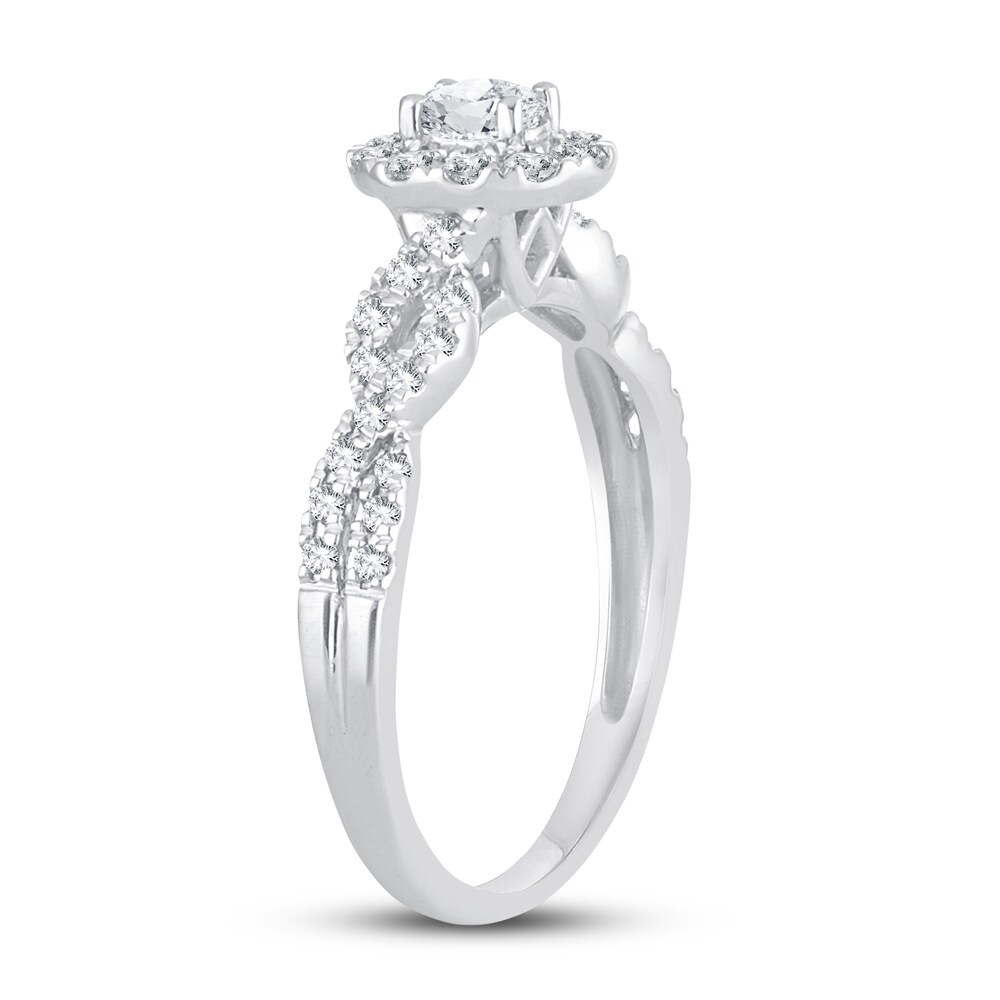 Diamond Ring 1/2 ct tw Oval 14K White Gold jlKijqB3