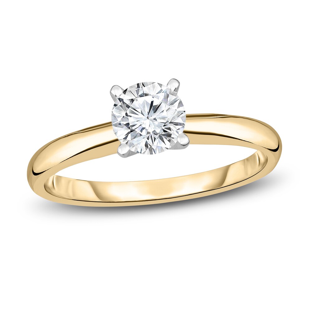 Diamond Solitaire Engagement Ring 1/4 ct tw Round 14K Yellow Gold (I2/I) jpR8iSSY [jpR8iSSY]