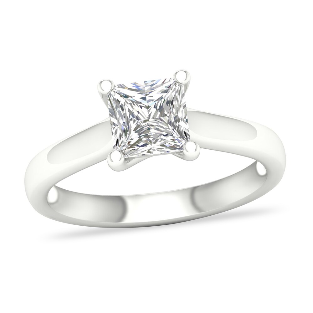 Diamond Solitaire Ring 1-1/2 ct tw Princess-cut 14K White Gold (SI2/I) jt3x0gF2 [jt3x0gF2]