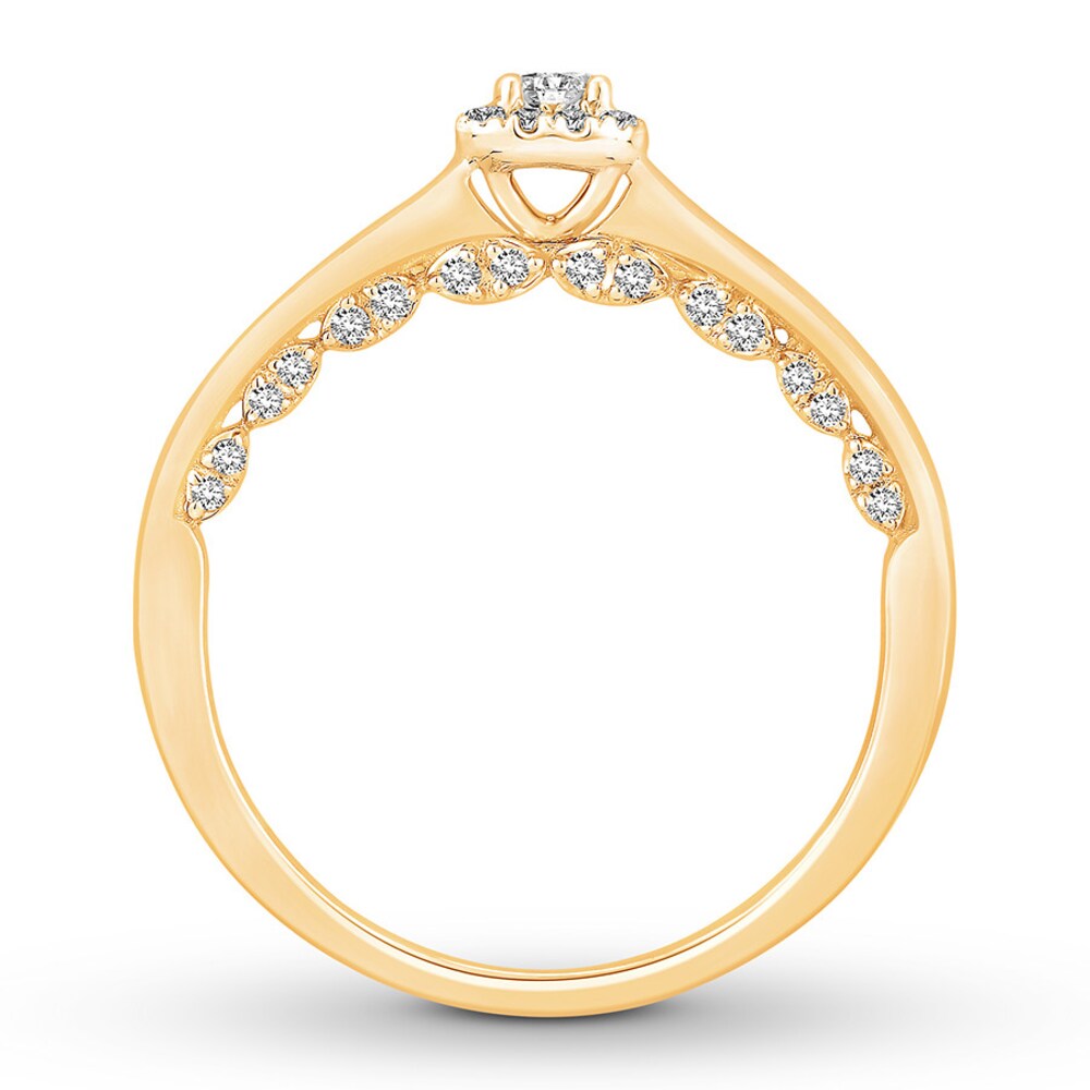 Diamond Engagement Ring 5/8 carat tw Round 14K Yellow Gold jthlOMAj