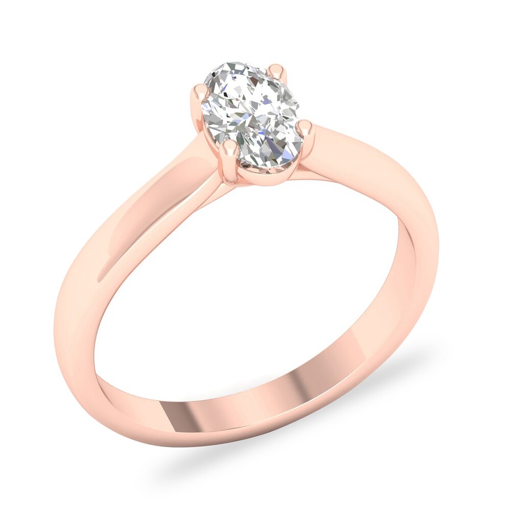 Diamond Solitaire Ring 3/4 ct tw Oval-cut 14K Rose Gold (SI2/I) juqqsB4z