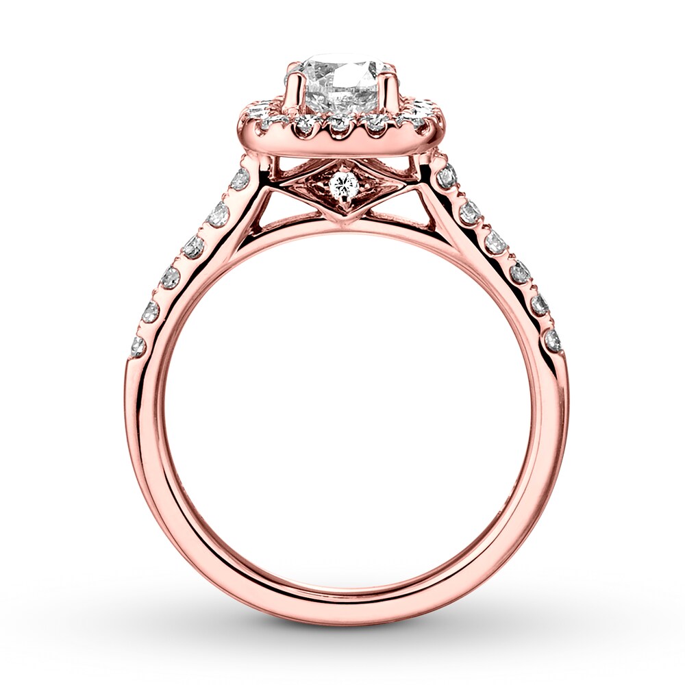 Diamond Engagement Ring 3/4 ct tw Round 14K Rose Gold k1JQovZC