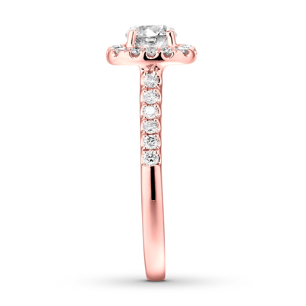 Diamond Engagement Ring 3/4 ct tw Round 14K Rose Gold k1JQovZC