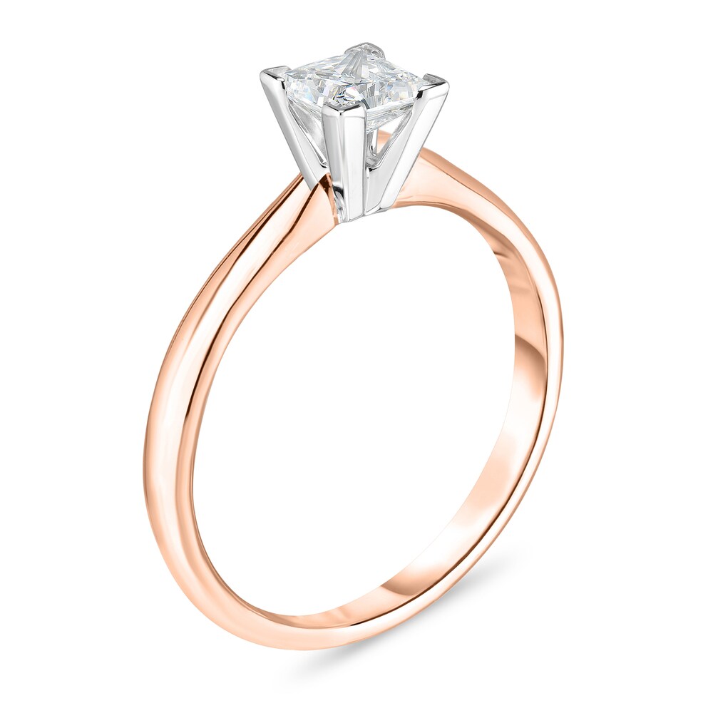 Diamond Solitaire Ring 1/5 ct tw Princess 14K Rose Gold (I1/I) k4W966VR