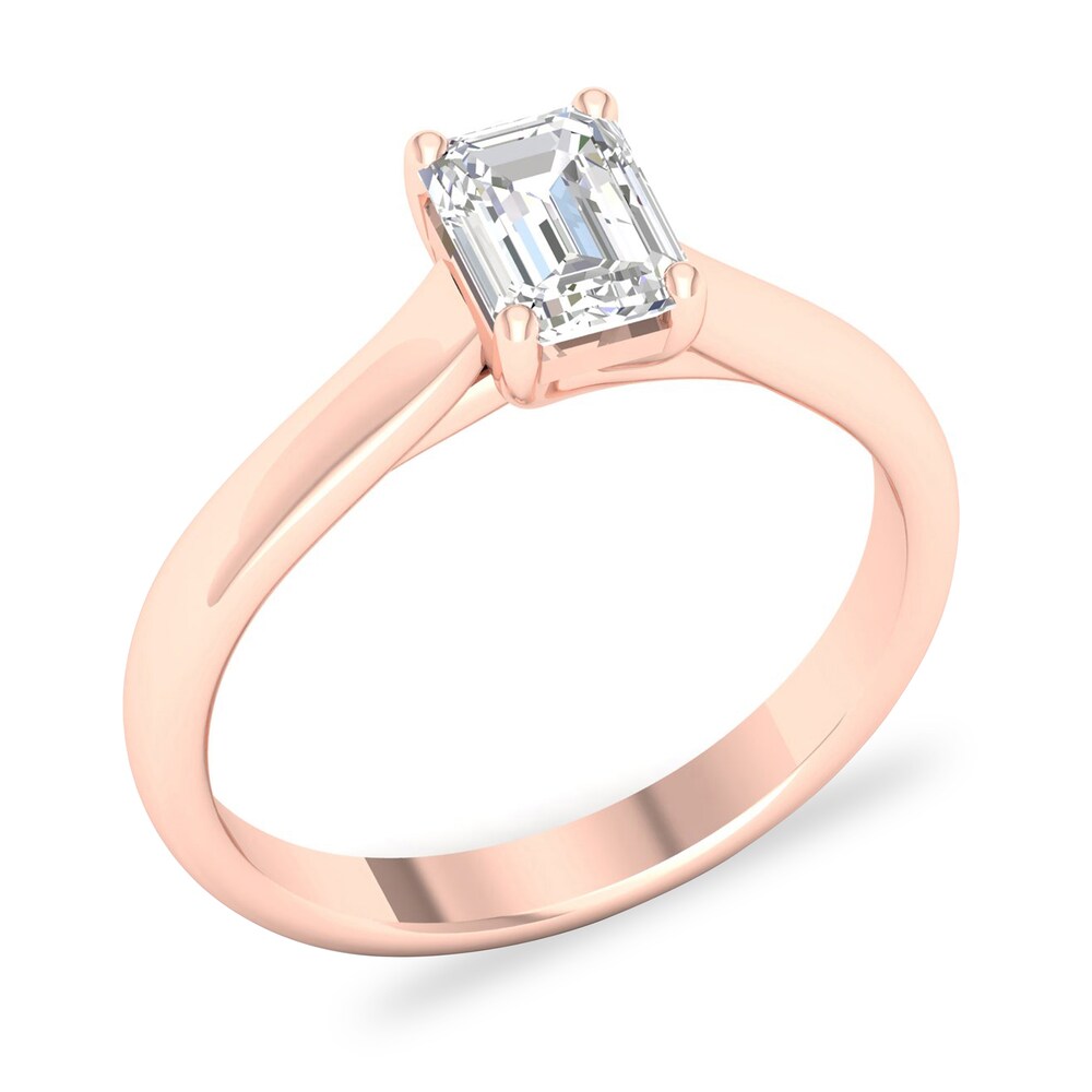 Diamond Solitaire Ring 3/4 ct tw Emerald-cut 14K Rose Gold (SI2/I) k6DZ0qqc