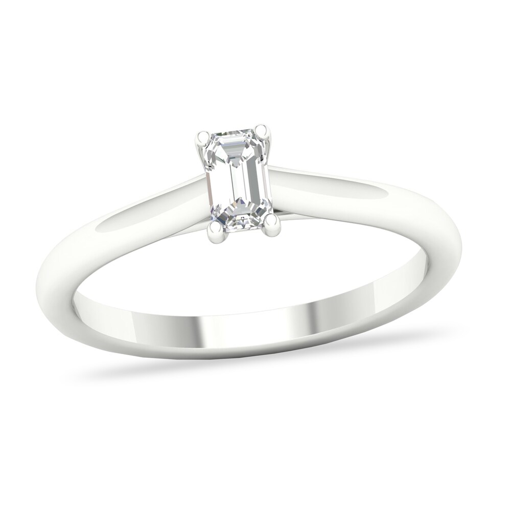 Diamond Solitaire Ring 1/4 ct tw Emerald-cut Platinum (SI2/I) kDMylpz0