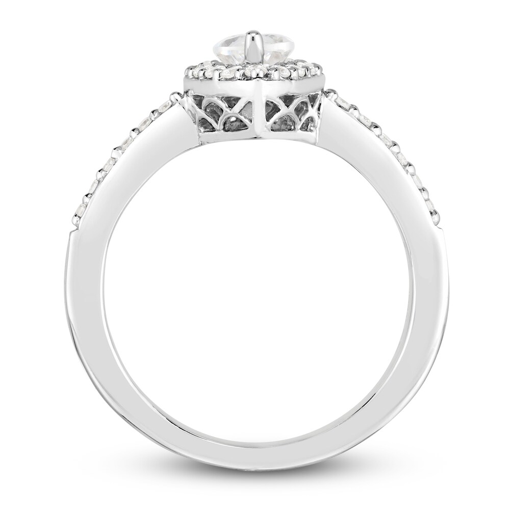 Diamond Engagement Ring 1 ct tw Marquise/Round 14K White Gold kDgTg6eh