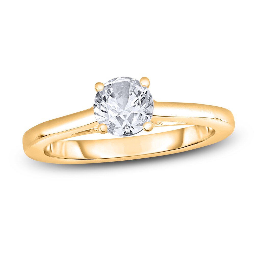 Diamond Solitaire Engagement Ring 3/4 ct tw Round 14K Yellow Gold (I2/I) kNG66y1v [kNG66y1v]