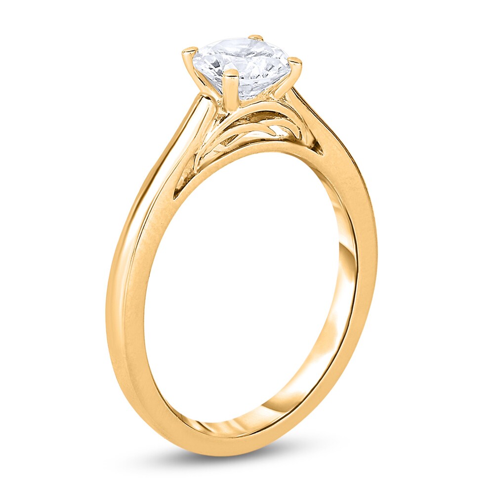 Diamond Solitaire Engagement Ring 3/4 ct tw Round 14K Yellow Gold (I2/I) kNG66y1v