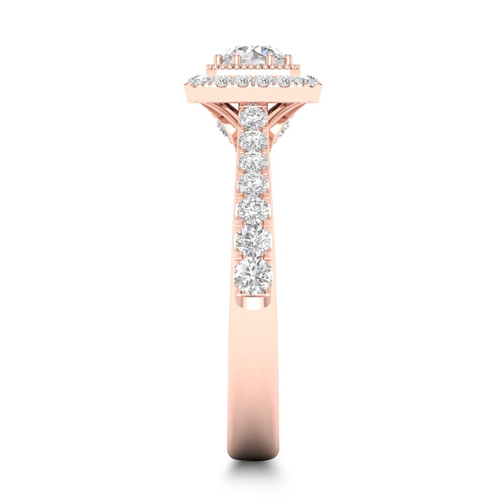 Diamond Ring 3/4 ct tw Round-cut 14K Rose Gold kfn8e3F8