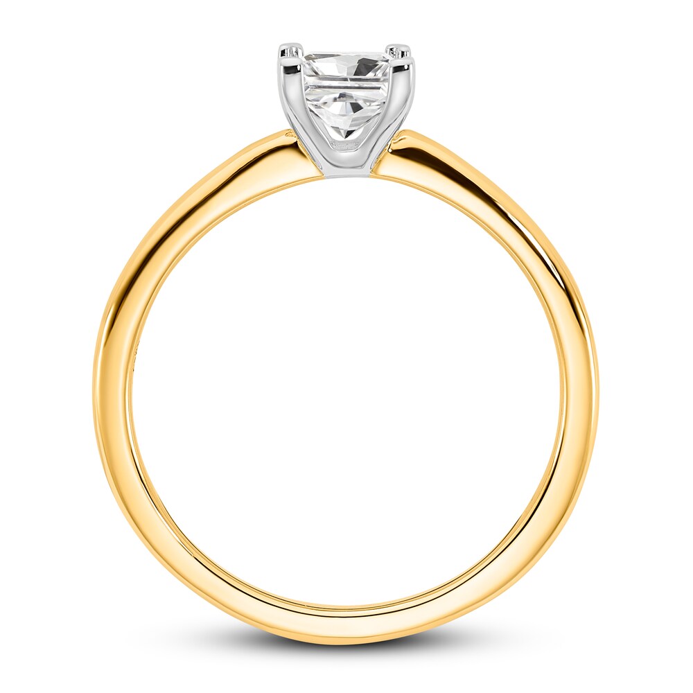 Diamond Solitaire Engagement Ring 1/2 ct tw Princess 14K Two-Tone Gold (I1/I) kk2DDo0W