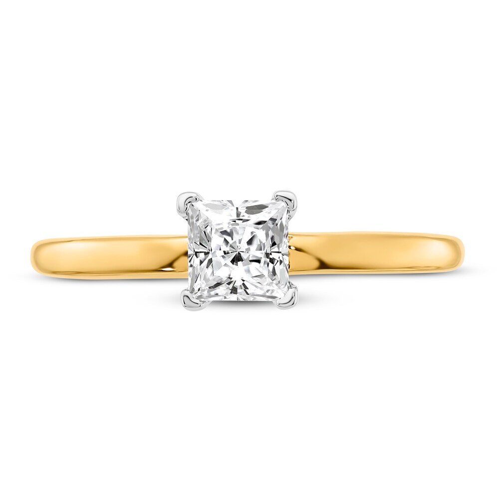 Diamond Solitaire Engagement Ring 1/2 ct tw Princess 14K Two-Tone Gold (I1/I) kk2DDo0W