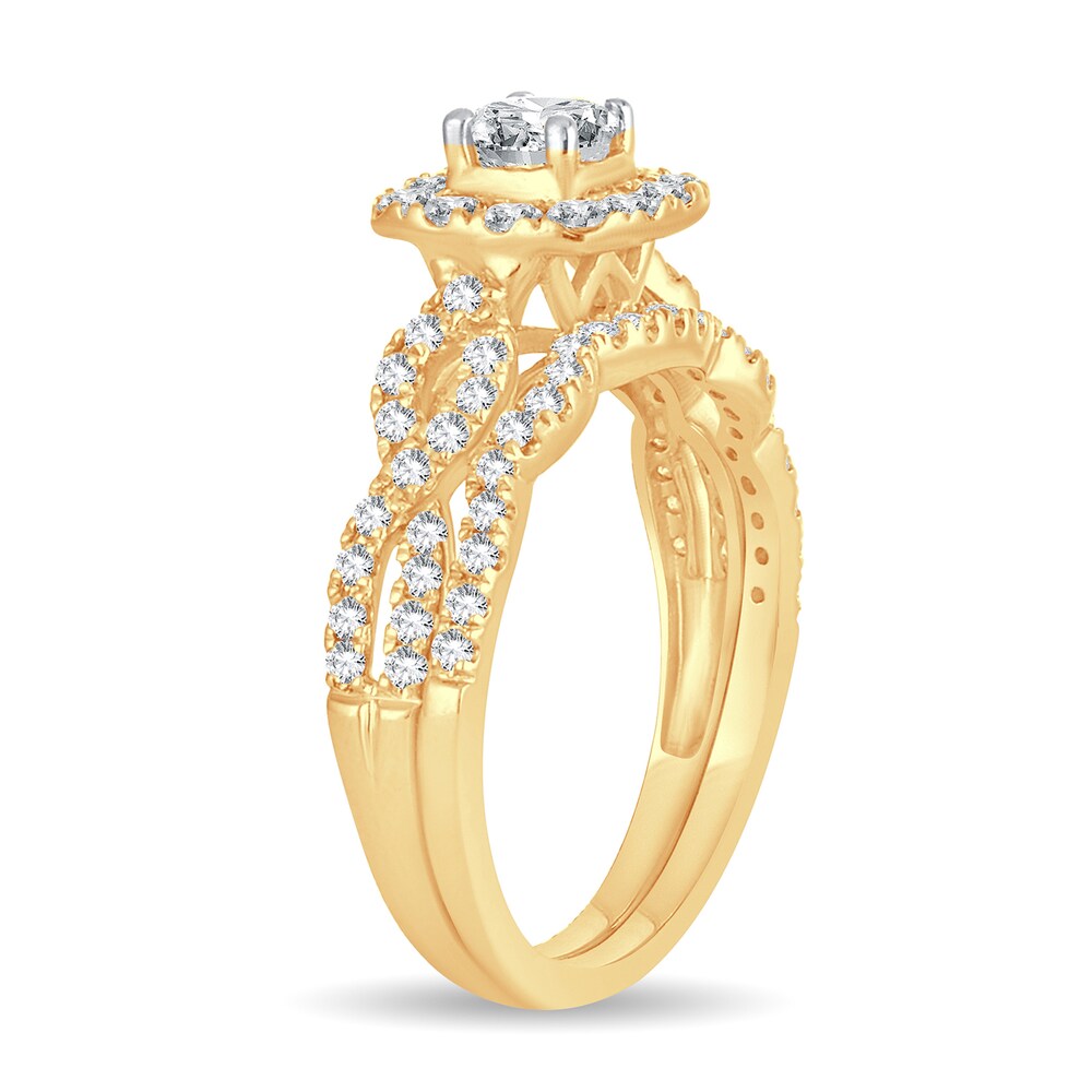 Diamond Bridal Set 1 ct tw Round 14K Yellow Gold knhSFz22