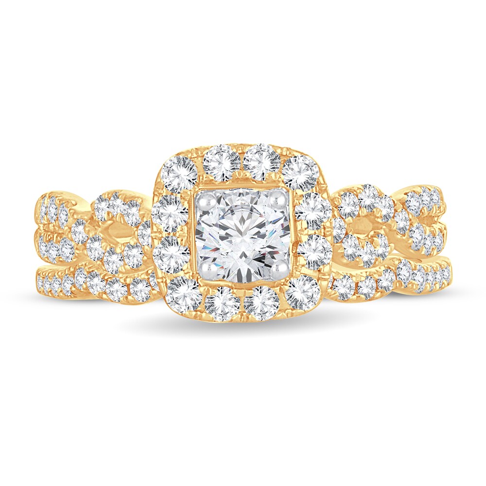 Diamond Bridal Set 1 ct tw Round 14K Yellow Gold knhSFz22