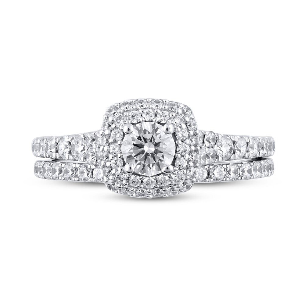 Diamond Bridal Set 1-1/4 ct tw Round 14K White Gold koWRHHmP