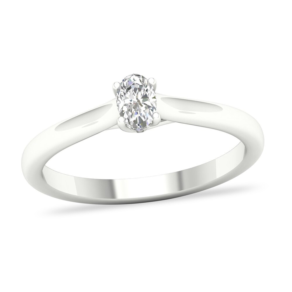 Diamond Solitaire Ring 1/4 ct tw Oval-cut 14K White Gold (SI2/I) kpIwOSbL [kpIwOSbL]