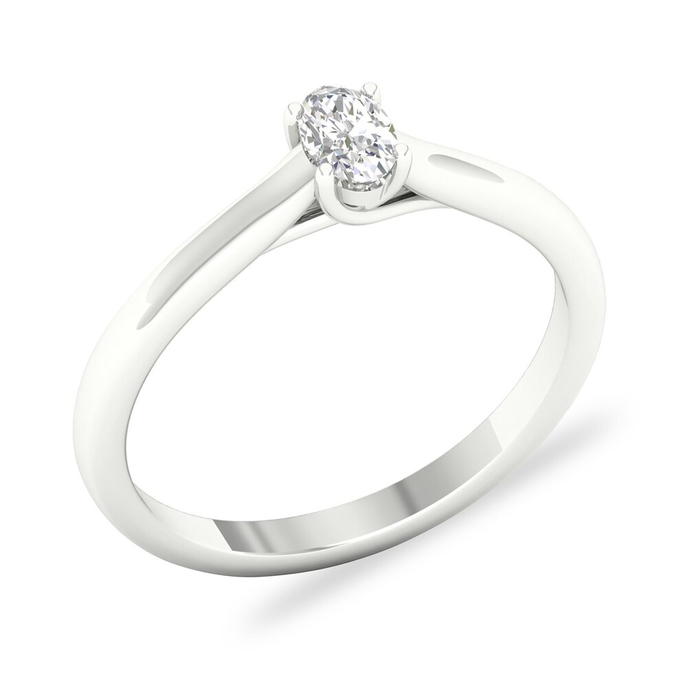 Diamond Solitaire Ring 1/4 ct tw Oval-cut 14K White Gold (SI2/I) kpIwOSbL