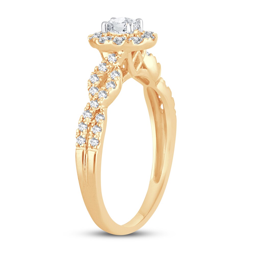 Diamond Ring 1/2 ct tw Oval 14K Yellow Gold lFpW7Y0r