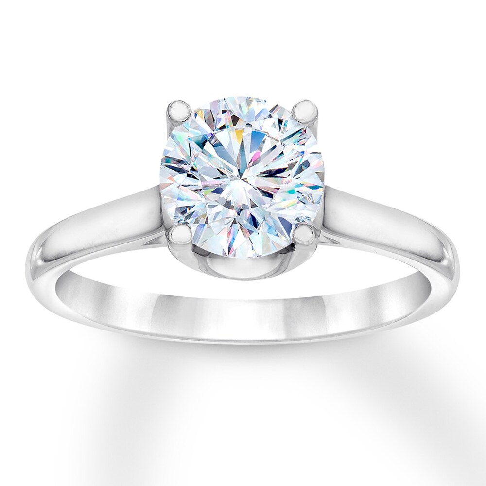 THE LEO First Light Diamond Solitaire Ring 1-1/2 ct 14K White Gold (I1/I) lHbdjLJF [lHbdjLJF]