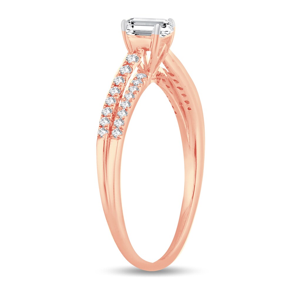 Diamond Ring 1/2 ct tw Princess 14K Rose Gold lKVUkBfw