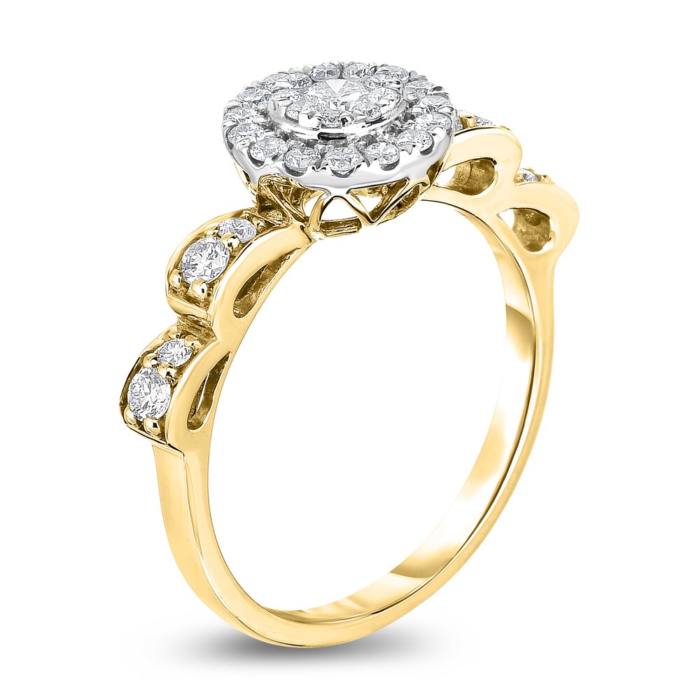 Diamond Ring 1/2 ct tw Round 14K Two-Tone Gold lXqeqVoj