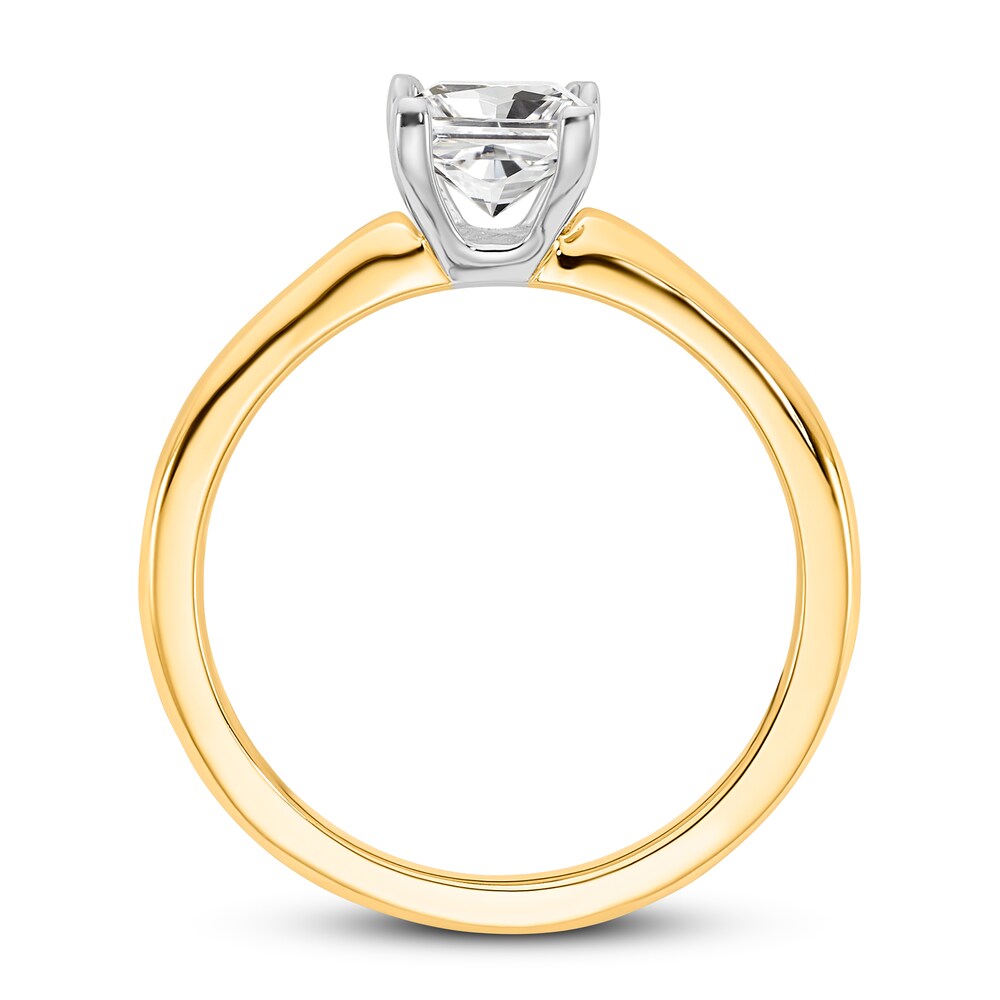 Diamond Solitaire Engagement Ring 3/4 ct tw Princess 14K Two-Tone Gold (I1/I) lofop6Kt