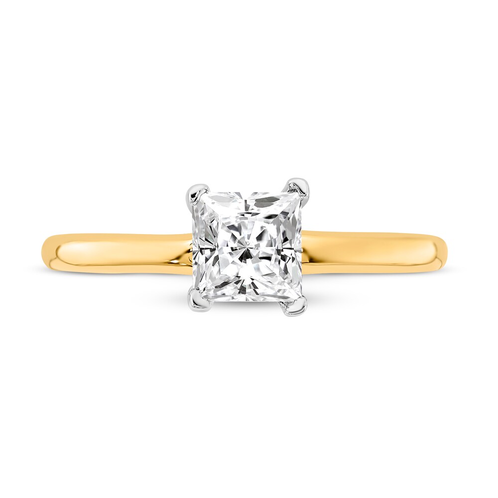 Diamond Solitaire Engagement Ring 3/4 ct tw Princess 14K Two-Tone Gold (I1/I) lofop6Kt