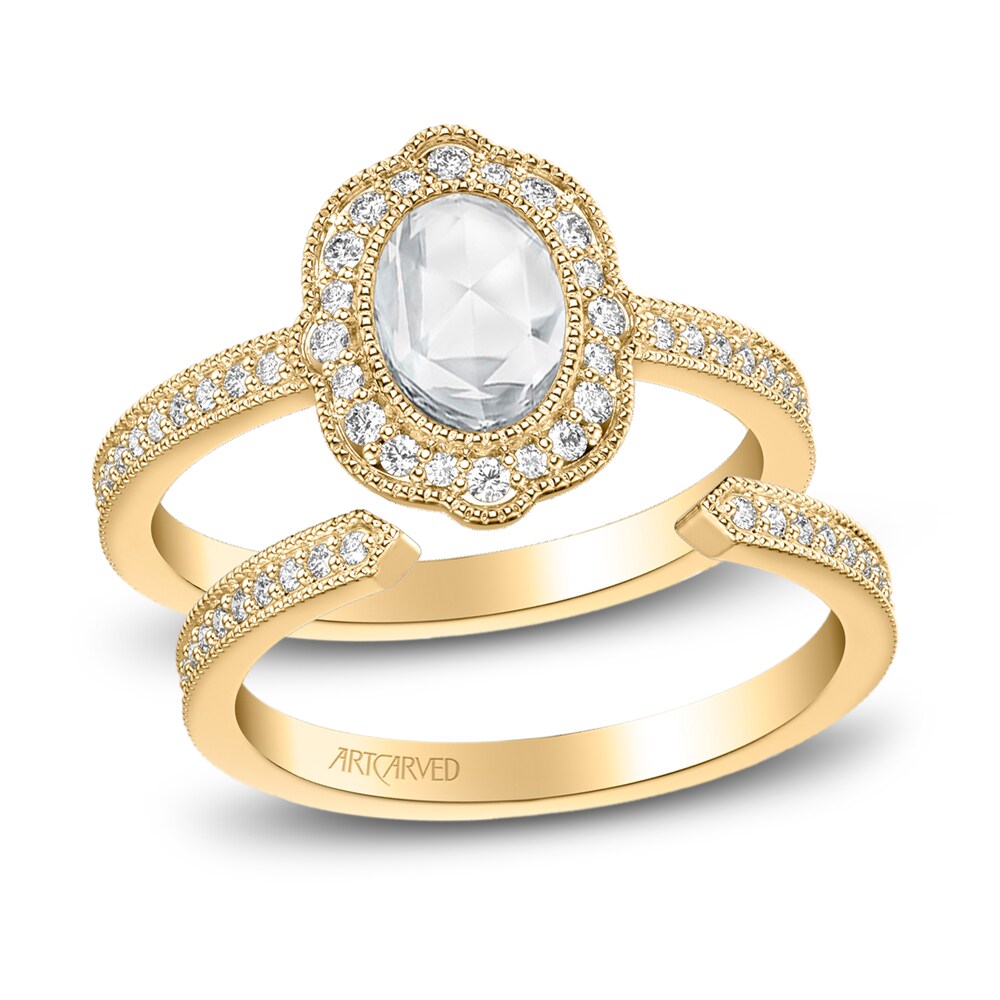 ArtCarved Rose-Cut Diamond Bridal Set 3/4 ct tw 14K Yellow Gold lrLDkQod [lrLDkQod]