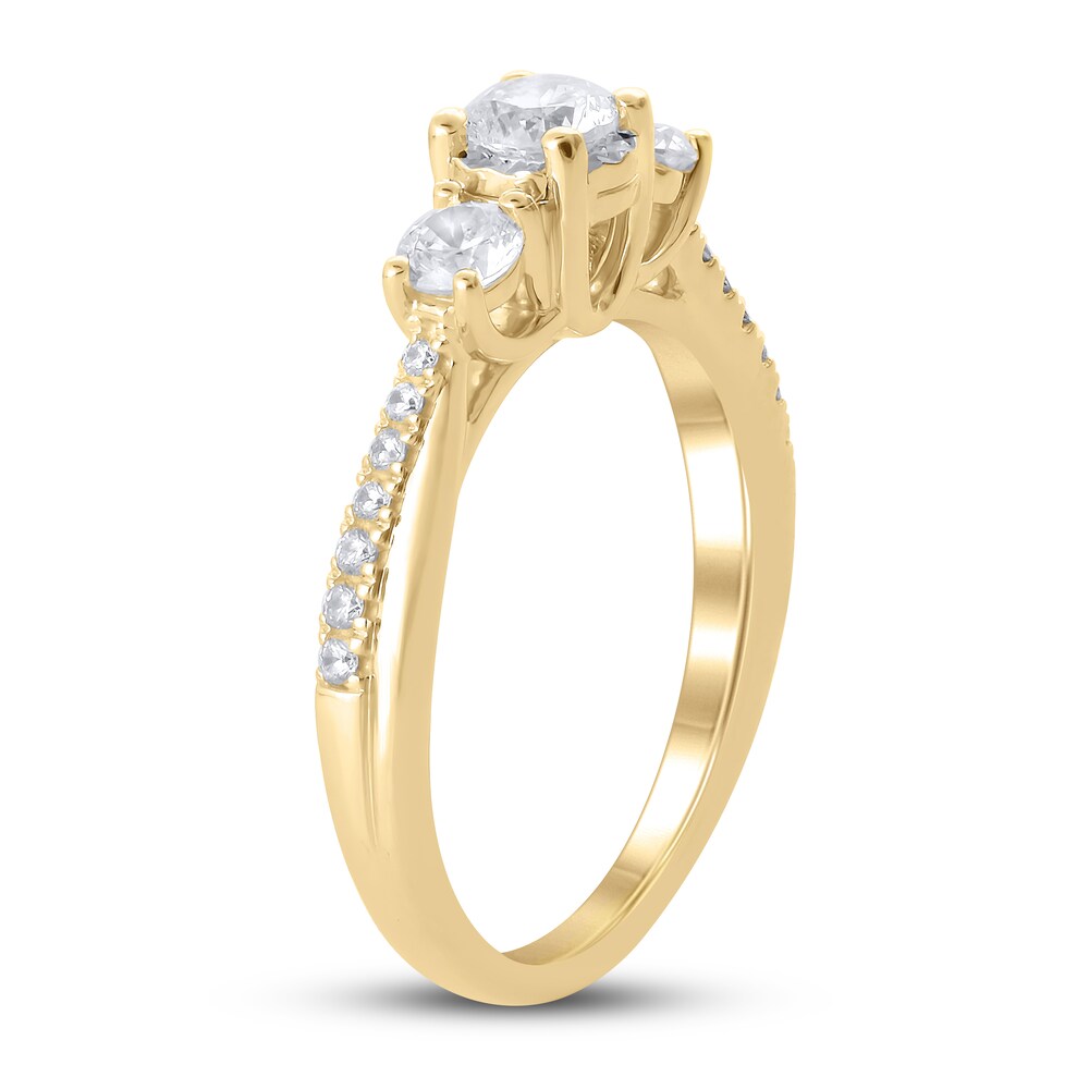 Diamond Engagement Ring 3/4 ct tw Round 14K Yellow Gold lsBAz6gS