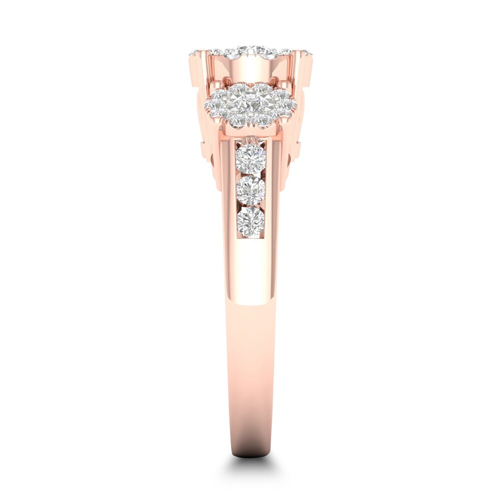 Diamond Ring 3/4 ct tw Round-cut 14K Rose Gold ltKUtYUw