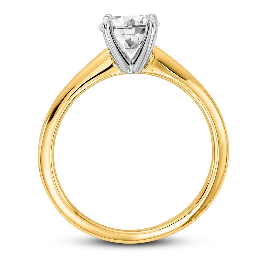 Diamond Solitaire Engagement Ring 3/4 ct tw Round 14K Two-Tone Gold (I1/I) m8jtLddY