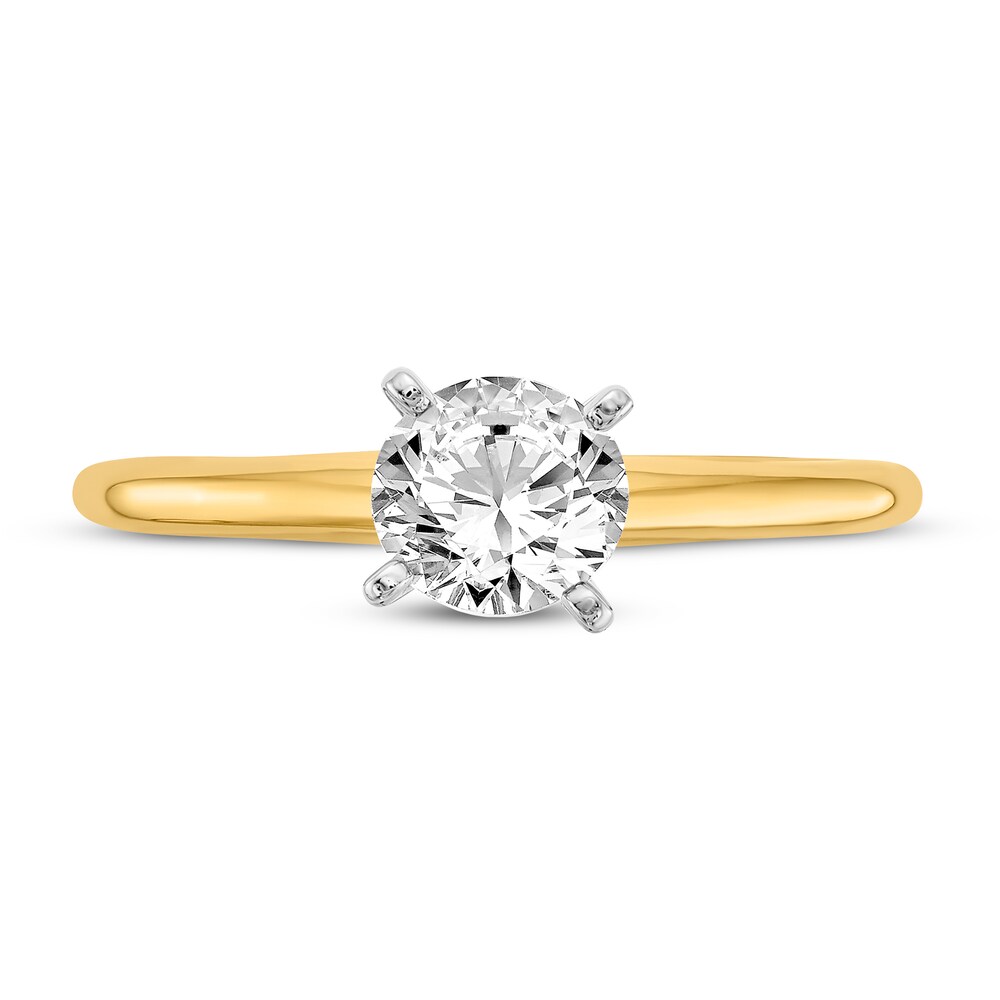 Diamond Solitaire Engagement Ring 3/4 ct tw Round 14K Two-Tone Gold (I1/I) m8jtLddY