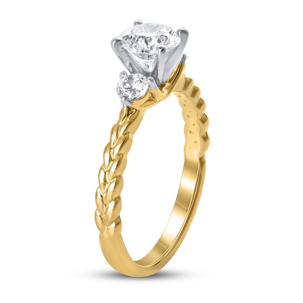 Diamond Engagement Ring 1-1/4 ct tw Round 14K Yellow Gold mA7ZEXSV