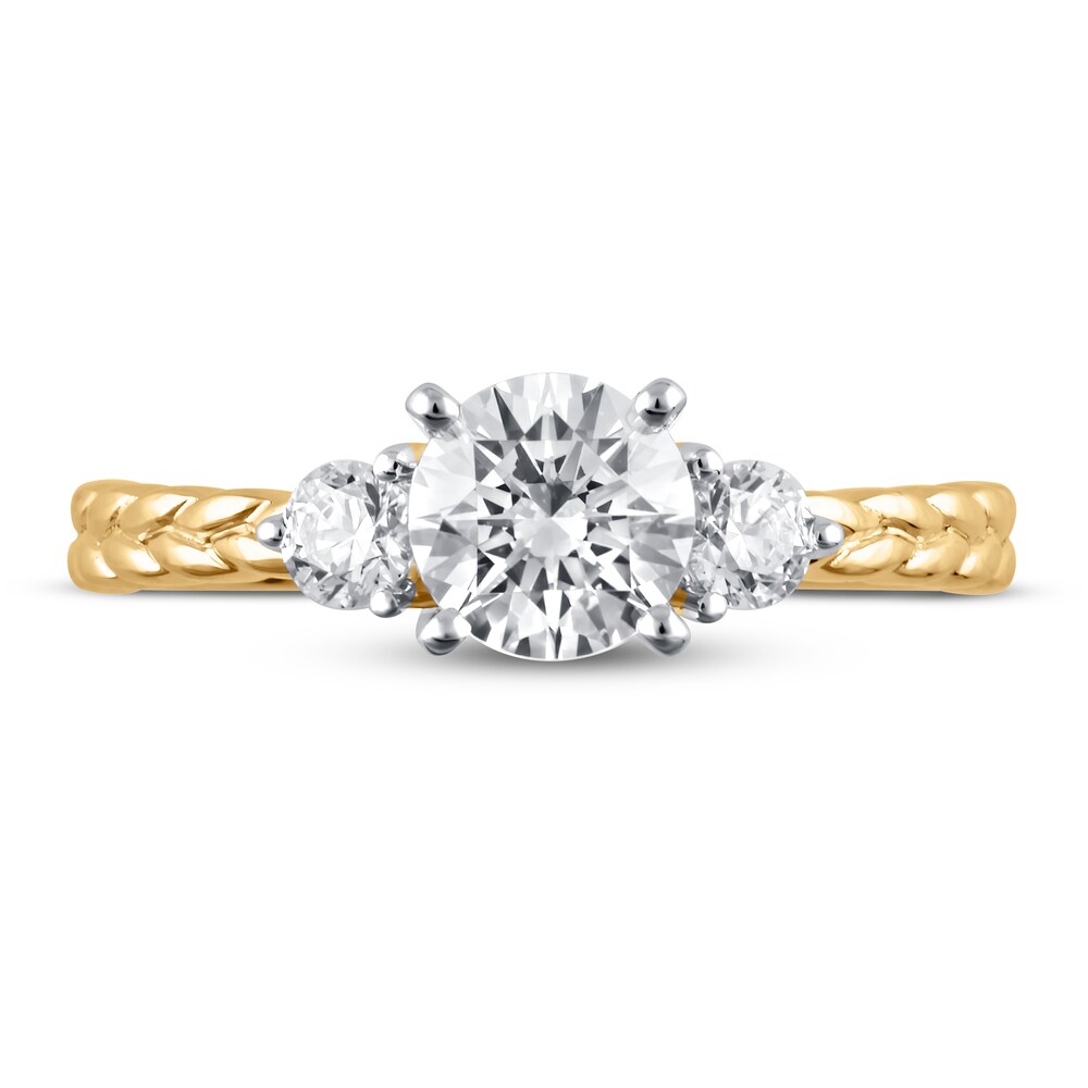 Diamond Engagement Ring 1-1/4 ct tw Round 14K Yellow Gold mA7ZEXSV