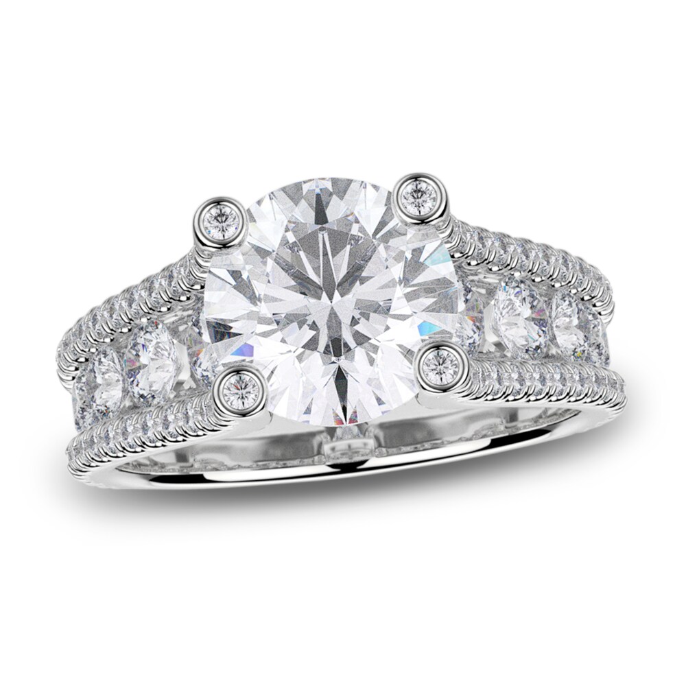 Michael M Diamond Ring Setting 1-1/6 ct tw Round 18K White Gold (Center diamond is sold separately) mSCy2uiv [mSCy2uiv]