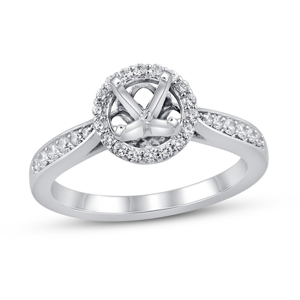 Diamond Ring Setting 1/3 ct tw Round Platinum mrrFnVHs [mrrFnVHs]